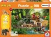 Puzzle 100el Wild Life + 2 Figurki Schmidt 56238